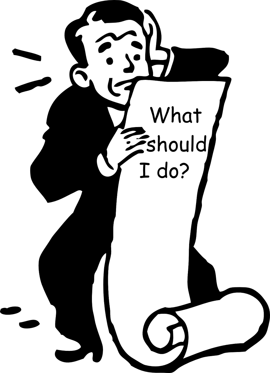 Man reading todo list.